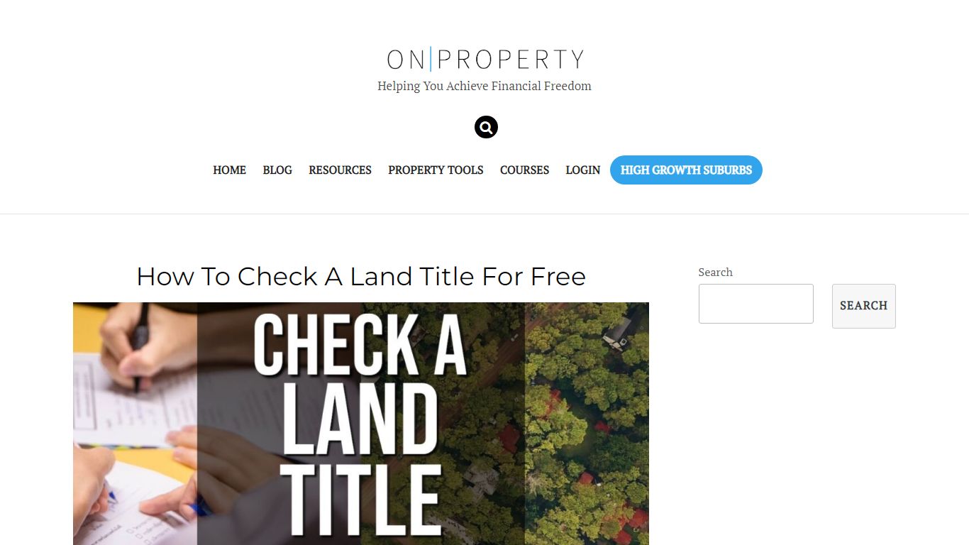 How To Check A Land Title For Free - On Property